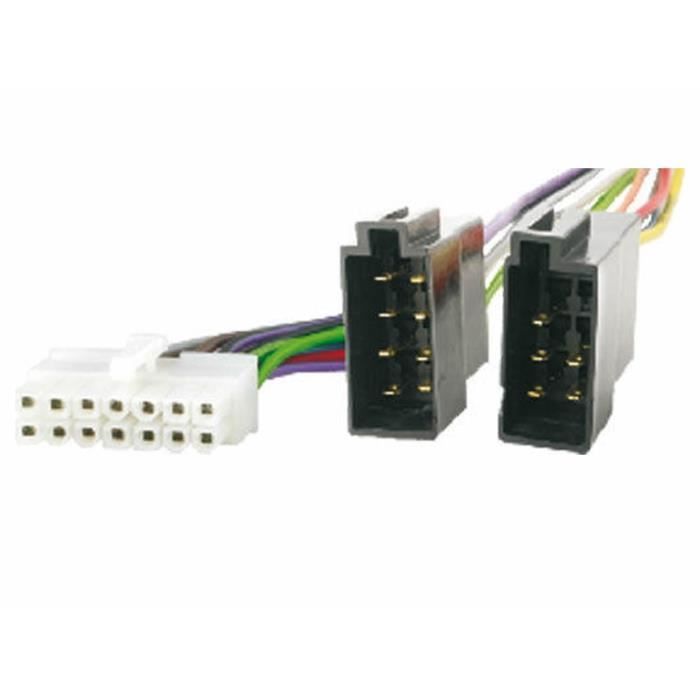 Faisceau Universel Précâblé Pour Autoradio - Connecteurs ISO 8 PIN + 5 PIN (16 Broches, Neuf)