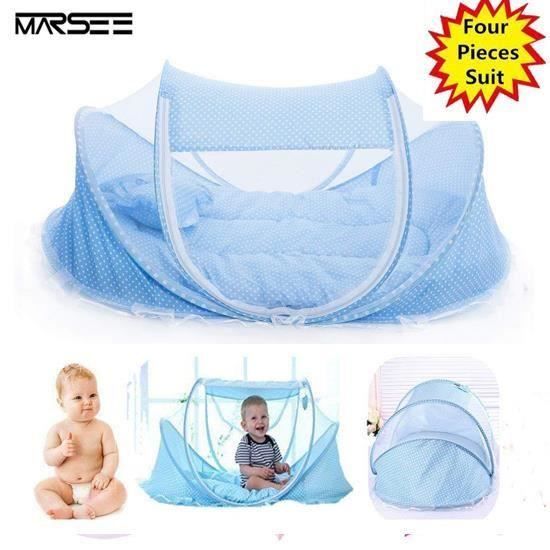 4pcs Tente Moustiquaire Moustiquaires Pour Bebes Pliant Portable Lit Berceau Portable 0 18 Mois Bleu Cdiscount Puericulture Eveil Bebe