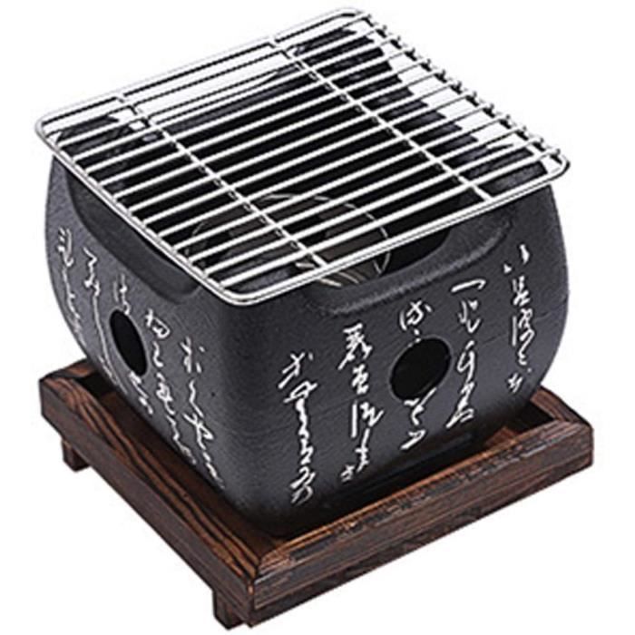 Barbecue Japonais Portable Au Charbon - Alliage Aluminium Avec Grille - Table XL - Style Yakitori