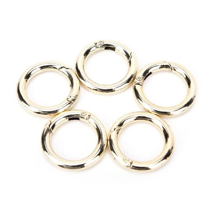 10 Joints Toriques à Ressort Pour Sac - 22mm ID Zinc Noir - Uxcell