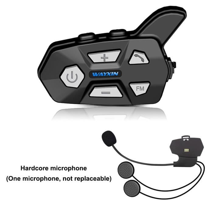 Couleur intégré micro Oreillette Pour Moto R5, Appareil de Communication Pour Deux Personnes, Portée 1200m,