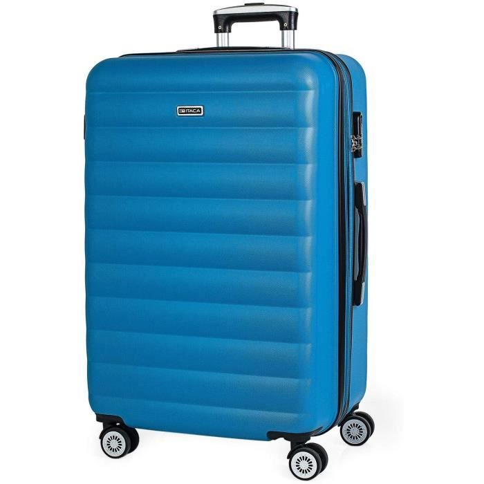 CYTECH - Grande Valise De Voyage 75 Cm Avec Serrure à Code - Légère Et Robuste En ABS - 4 Roues - Noir