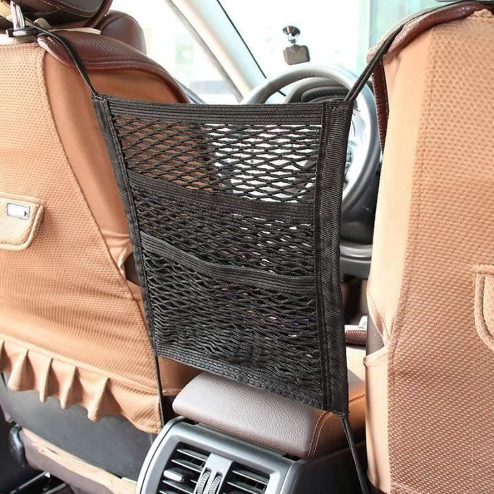 Sac De Rangement Auto 3 Couches - Filet Pour Siège Arrière - Organisateur Pour Enfants Et Animaux