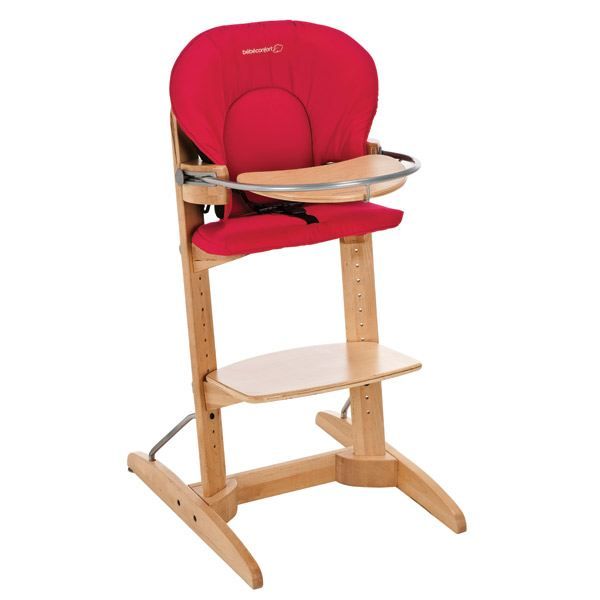 CHAISE HAUTE BOIS WOODLINE INTENSE RED  Cdiscount Puériculture & Eveil