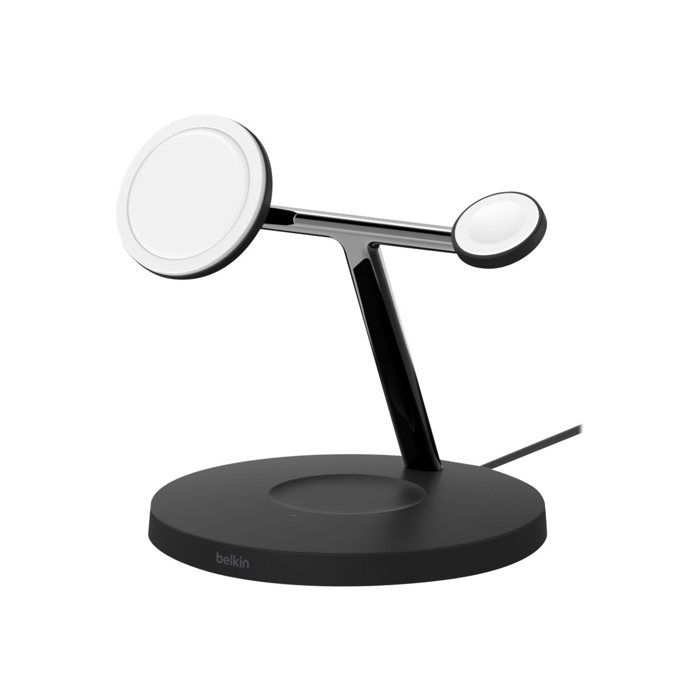 Station de recharge MagSafe 3‑en‑1 Belkin Qi2 15W noir