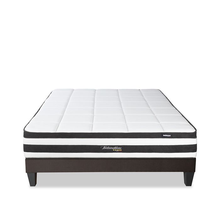 Ensemble Fontainebleau 160x200 cm Matelas Ressorts ensachés + Sommier Bois Ensemble Fontainebleau 160x200 cm Matelas Ressorts ensachés + Sommier Bois