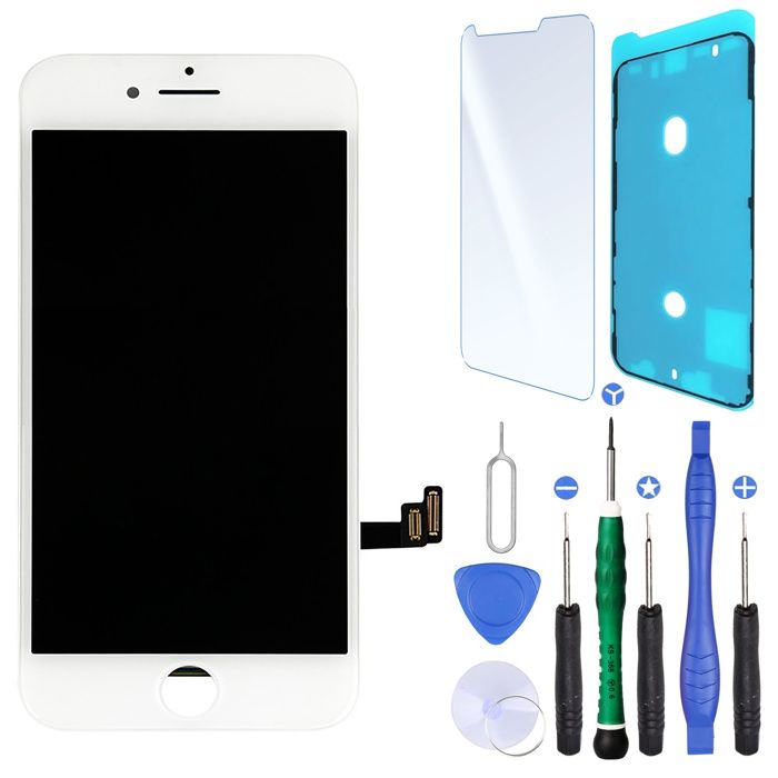Écran LCD De Remplacement Pour IPhone 8 (blanc) + Outils Et Joint D'étanchéité - Neuf