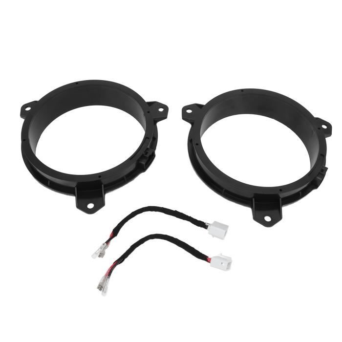 Bagues Haut-parleur Adaptateurs – Pour Mitsubishi, Hyundai, Mercedes, Smart – 165mm – Noir – Neuf