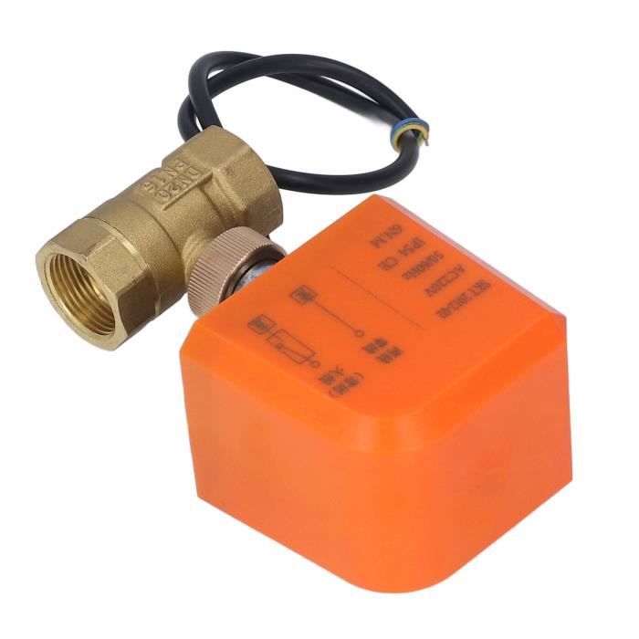 Actionneur 2 Fils Normalement Fermé Vanne à Boisseau Sphérique Motorisée DN15- DN50 AC 220 V/24 V CC 5 V/12 V/24 V 2 Voies En Laiton - Actionneur électrique à Boisseau Normalement Vanne