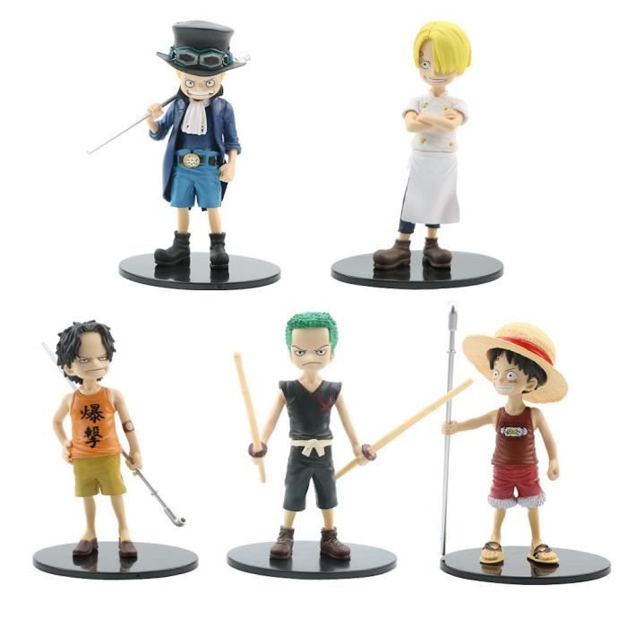 5 Pcs One Piece Figurine Enfance Luffy Sanji Zoro Ace Sabre Jouet Gateau Decoration Cdiscount Jeux Jouets