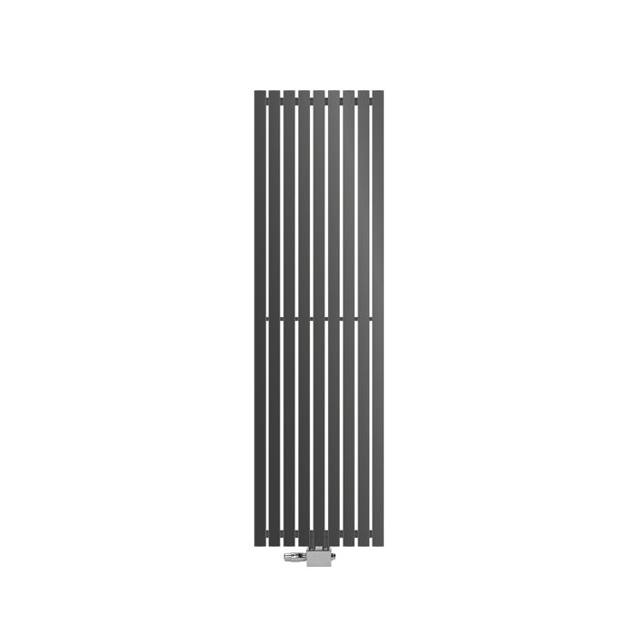 ECD Germany Sèche-Serviettes Stella Non Électrique - 480 x 1600 mm - Anthracite - Connexion Central - avec Kit de Raccordement