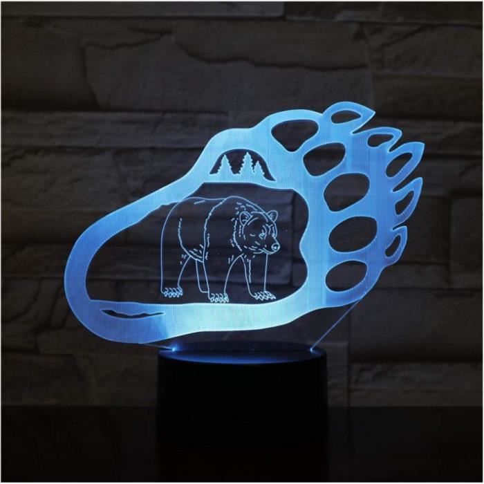 Veilleuse Animal Tortue 3D Lampe Tactile Capteur 7 Changement De