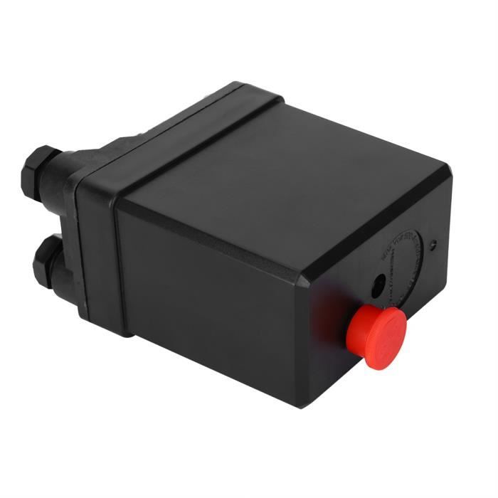 Pressostat Compresseur Air 380V 20A - Réglage 75-175 Psi, Triphasé, Vertical