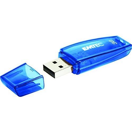 Clé USB EMTEC ECMMD32GC410 32 Go Bleu - USB 2.0 - Jusqu'à 18 Mo/s