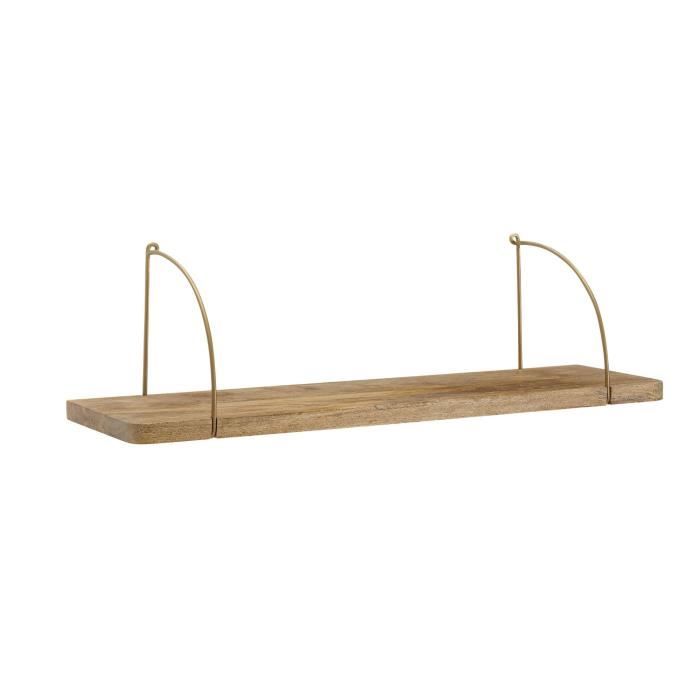 FineBuy Bois Métal Étagère Suspendue Étagère Petite Bibliothèque Industrielle Murale [80 cm]