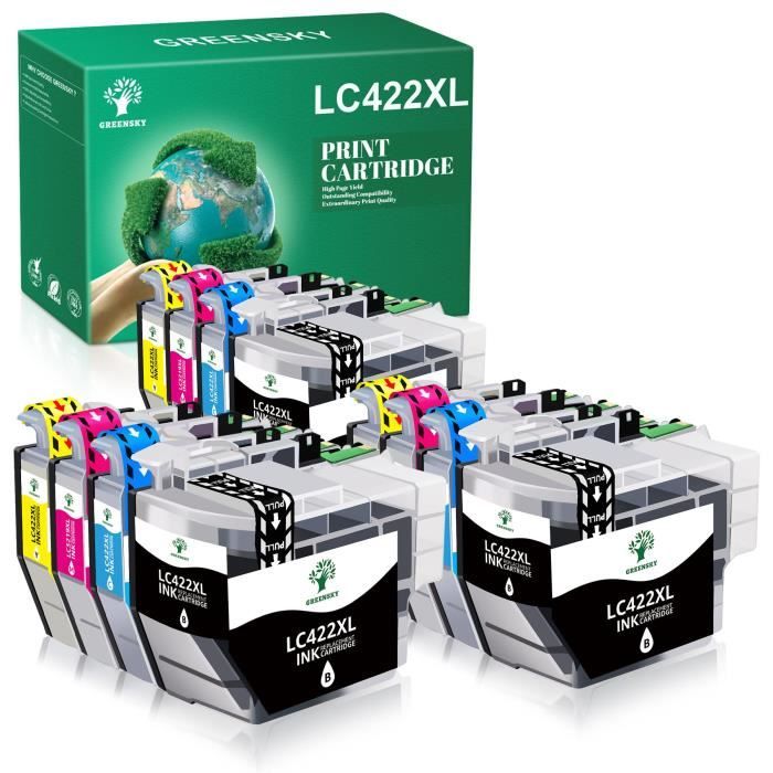 Cartouches D'encre Compatibles Brother - Série LC422 XL - Haute Capacité - Pour Imprimantes MFC J...
