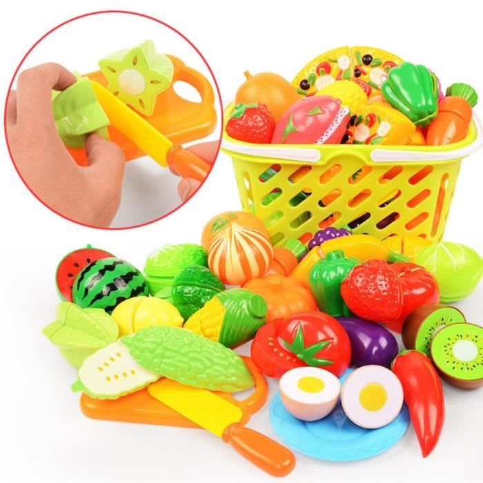 24 pièces/ensemble jouets de cuisine enfants coupe légumes fruits jouets en  plastique cuisine nourriture enfants