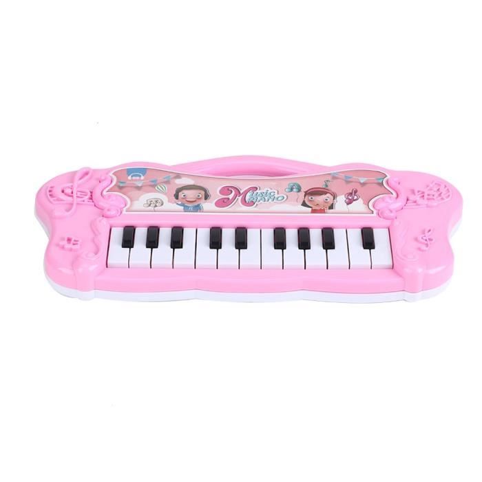 Jouet de piano ?�lectrique - HURRISE - Rose - ??ducatif - Musique - Coordination ??il-main 