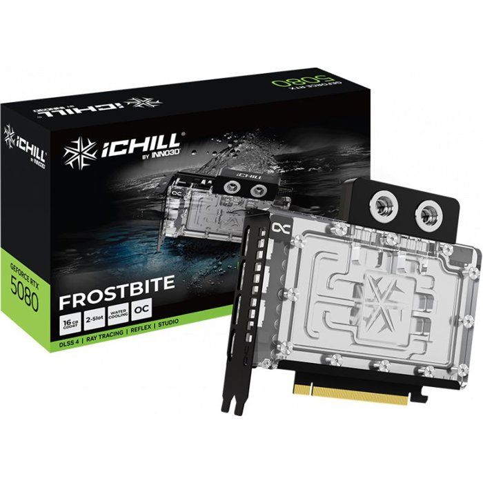 Inno3D GeForce RTX 5080 iCHILL Frostbite GDDR7 Reflex 2 RTX AI DLSS4 - vue 3