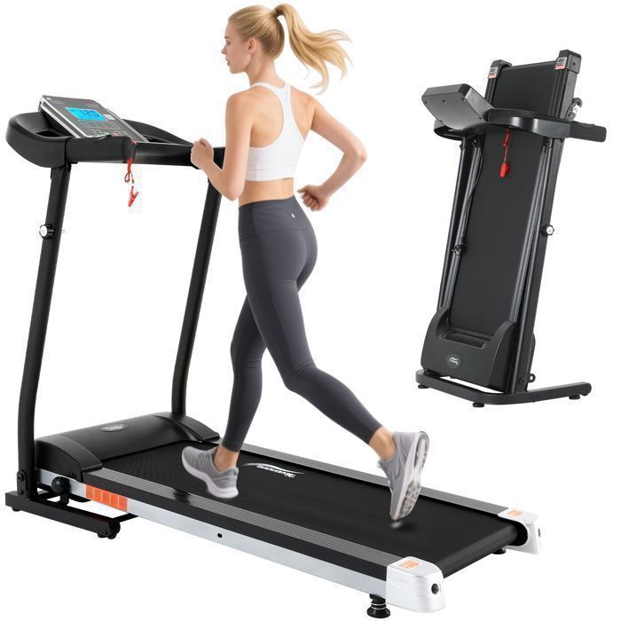 Tapis de marche Course Pliable Electrique Vitesse Réglable Silencieuse avec Ecran LCD Bluetooth 12 Programme NV1025