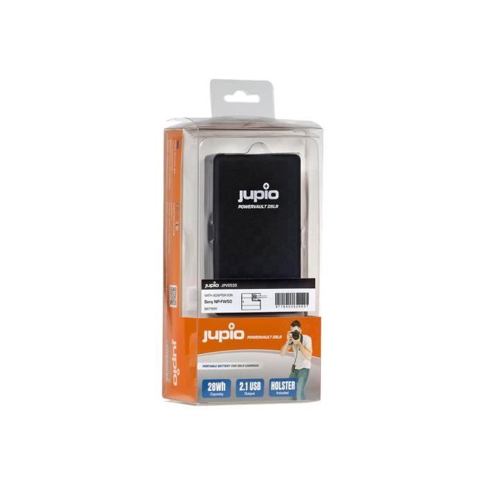 Jupio Power Vault DSLr Batterie externe 28 Wh 2.1 A (USB (alimentation uniquement)) pour Hasselblad Lunar Sony Cyber-shot…