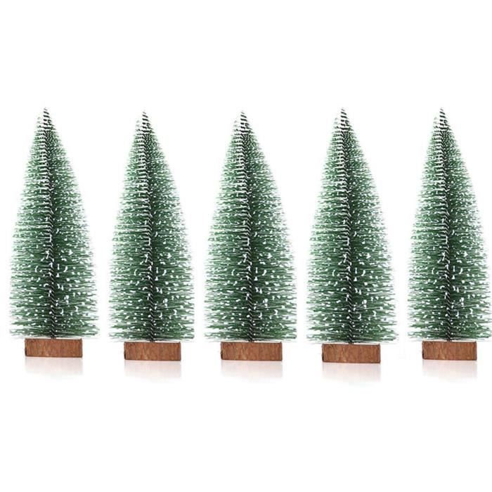Lot De 5 Guirlandes Sapin De Noël 2m - Vert Foncé Et Blanc, Fil Métallique Souple - Décoration Intérieur/extérieur, Mariage, Fête