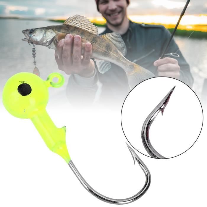 Hameçon De Pêche À Tête Plombée, Crochet Pour Leurre Souple Accessoires Bout De