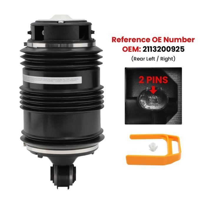 Ressort Pneumatique Arrière Pour Mercedes Classe E W211/S211 | 2 Broches, Référence 2113200925 | Remplacement Direct