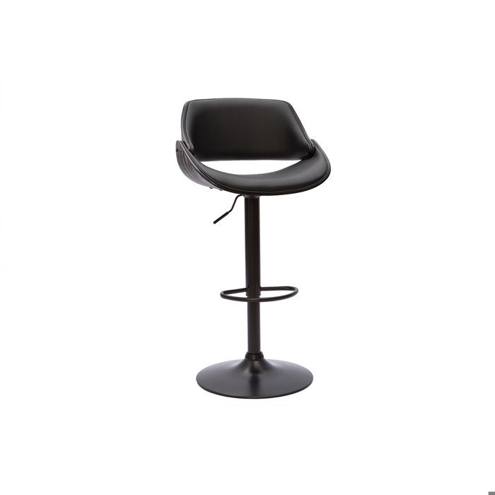 Miliboo - Tabouret de bar design noir réglable pivotant 360° CLASH