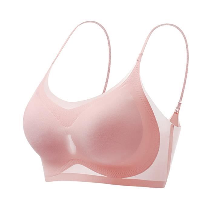 Soutien-Gorge Femme Sans Armature, Soutien Gorge Col En V Anti Affaissement Brassiere Avec