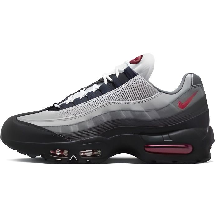 Basket Nike AIR MAX 95 Homme Noir Lacets Plat Black Cdiscount Chaussures