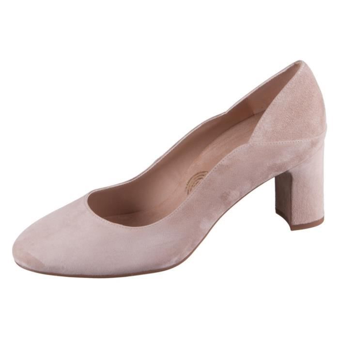 Chaussures Femme UNISA Milagro KS Beige Lacets Talon Carre Cuir