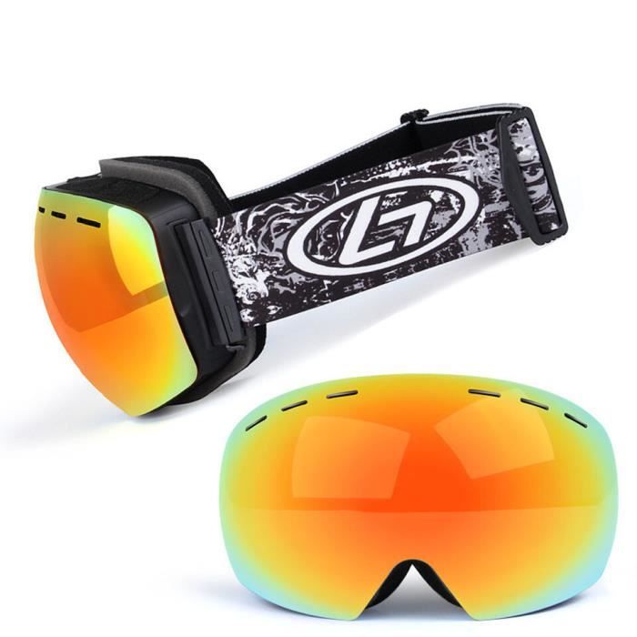 Masque De Ski Enfant - Anti-UV, Antibuée - Verres Double Couche - Taille Unique - Pour Garçons Et Filles