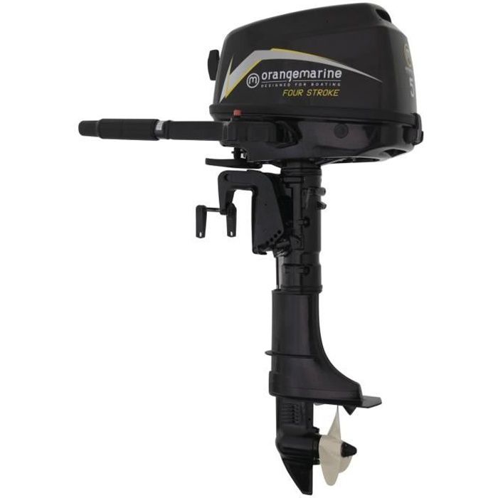 Moteur Hors-bord 4 Temps 6.5CV Hangkai - Moteur Bateau à Essence Refroidi à Eau, Avec Réservoir 12L, Pour Petites Embarcations, Pneumatiques, Pêche (Notice D'utilisation Incluse)