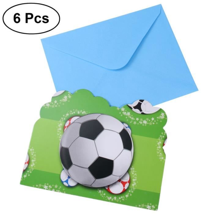 6 Pcs Football Sports Invitation Carte Enfants Favorent Garcons Parti Decoration Fournitures Cdiscount Beaux Arts Et Loisirs Creatifs