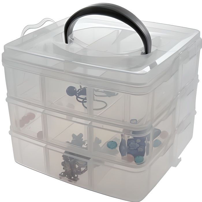 13,7x23,7x6,6cm 1 pièce il est très approprié pour Coudre des bobines Yemiany Boite a Couture Plastique Respectueux de lenvironnement et Durable Boite Broderie Diamant Rangement Fil Broderie