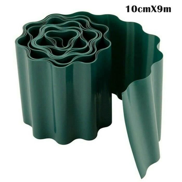 Bordure De Pelouse En Plastique Souple - 10 Cm X 9 M - Flexible, Imperméable - Pour Délimiter Parterres Et Allées - Jardin