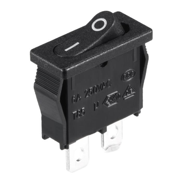 Uxcell AC 16A 125V 16A 250V DPST 4P I/O Red LED Light Boat Rocker Switch 5Pcs