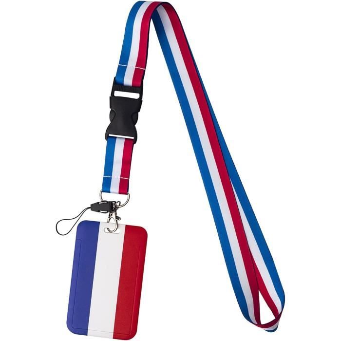 4 Pièces Collier Lanière en Cristal avec Porte-Badge et Porte-Clés Rétractables, Sangle de