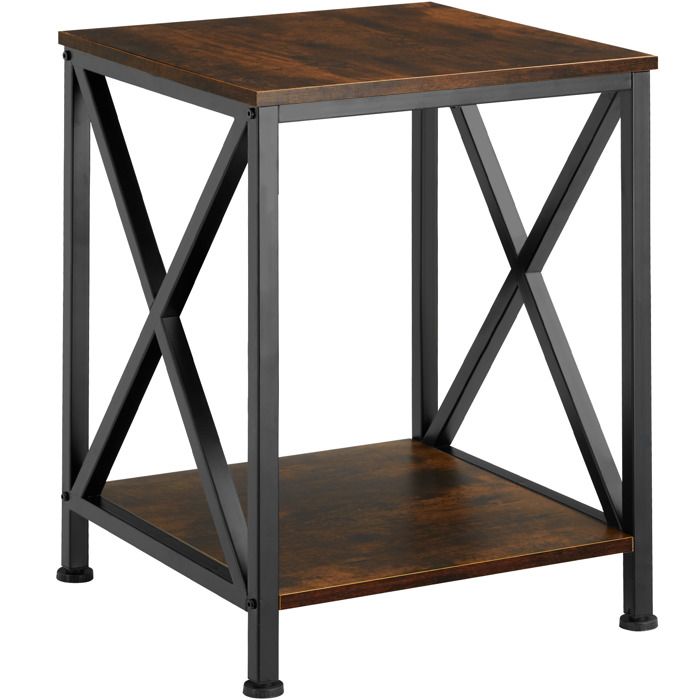 TecTake Table d’appoint style industriel table basse table de canapé table de salon 