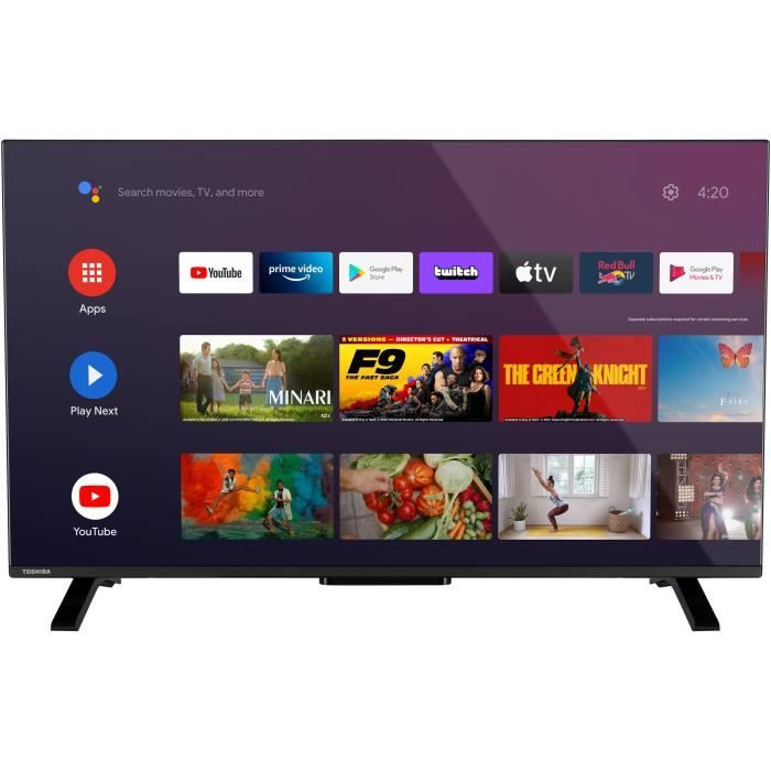 TOSHIBA 40LV2E63DG - TV LED 40 (102 cm) - Full HD 1920x1080 - HDR10 - TV connecté Smart TV - 2xHDMI 