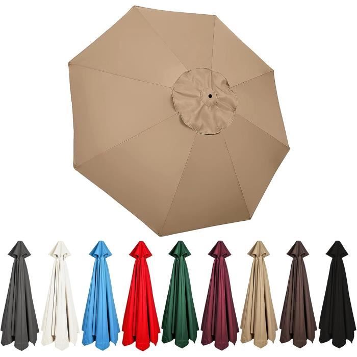 Sostituzione Telo Ombrellone 2.7m/3m 8 Stecche - Copertura Resistente UV Per Giardino, Balcone E Piscina | Facile Da Installare E Lavabile