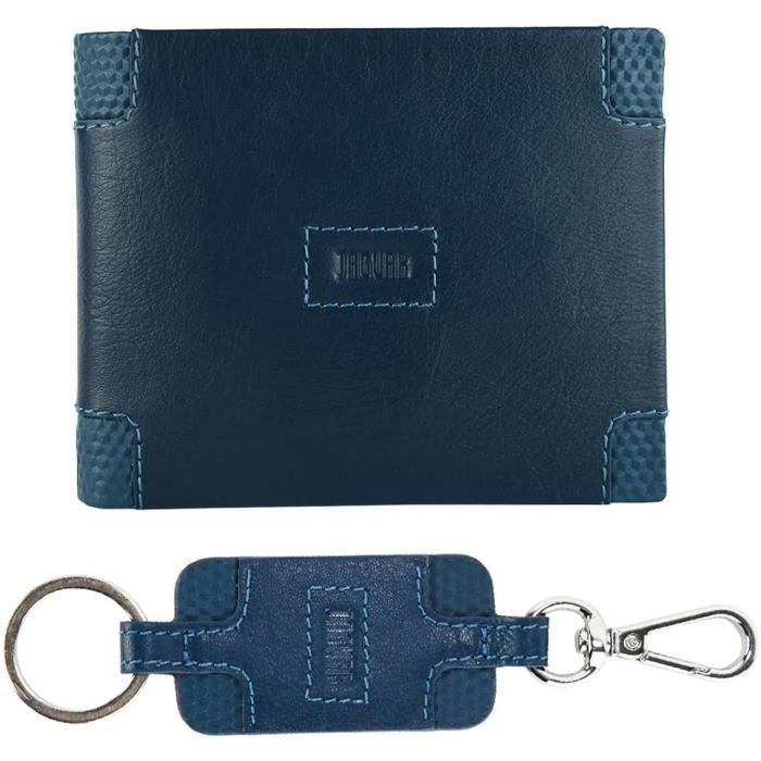 Porte-clés Portefeuille En Cuir - Style Porte-monnaie Pour Pièces Et Billets - Marque AKS