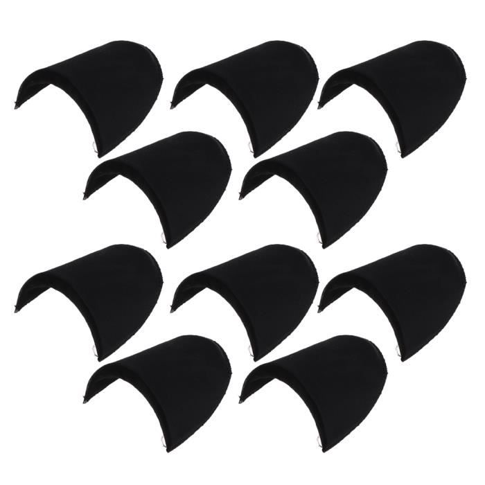 Lot De 2 Paires D'Épaulières Amovibles En Éponge - Blanc Et Noir - Pour Chemises/Blazers Femme
