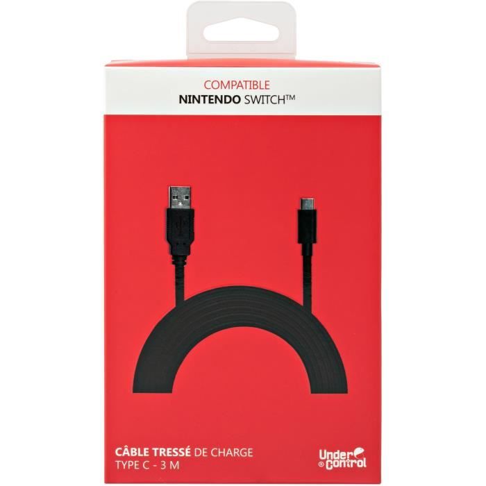Under Control Cable De Charge Tressé Usb Type C Compatible Nintendo Switch - vue 2