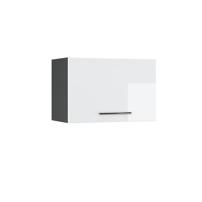 Vicco Meuble cuisine Fame-Line, Blanc Haute brillance, 60cm avec tiroir, PT Anthracite | Leroy Merlin