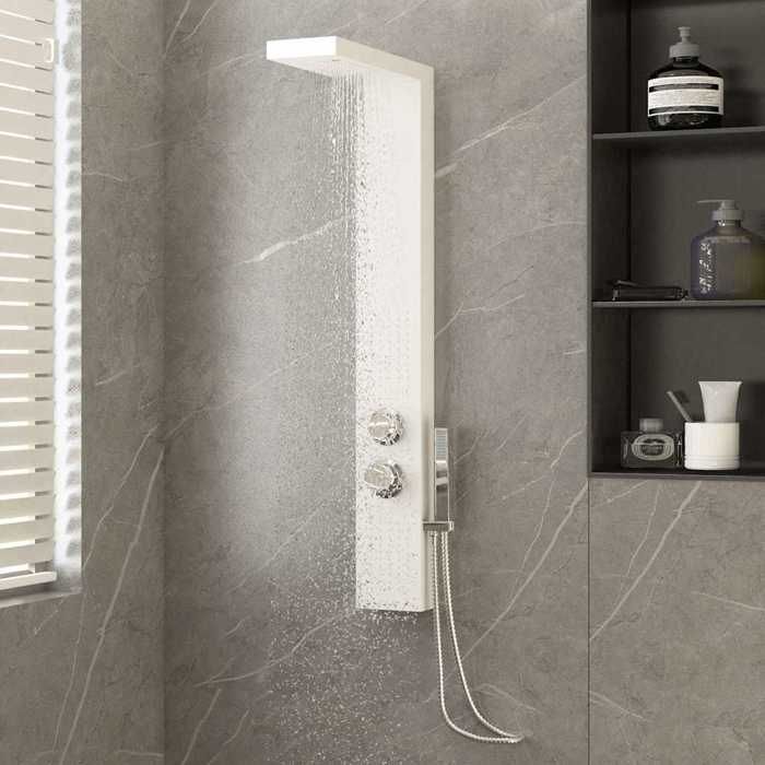 vidaXL Panneau de douche Verre 25 x 44 6 x 130 cm - vue 3