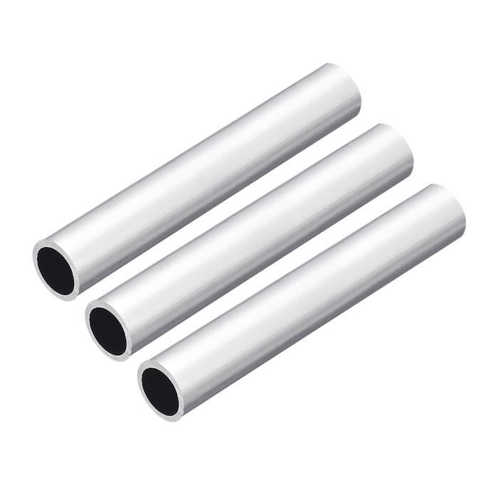 Tube Aluminium 6063 Droit - Longueur 500 Mm - Diamètre Extérieur 19 Mm, Intérieur 17 Mm - Épaisseur 1 Mm - 9
