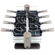 Appareil à Raclette LAGRANGE - 900 Watts - 8 Personnes - Gris - Revêtement antiadhésif-1
