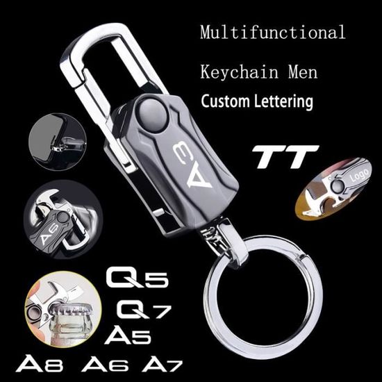 Porte-clés,Pour Audi A3 A4 A6 A5 A7 Q5 Q7 Q3, corde tissée à la main,  télécommande pour couple, boucle, porte clés - Type Q5 - Cdiscount  Bagagerie - Maroquinerie